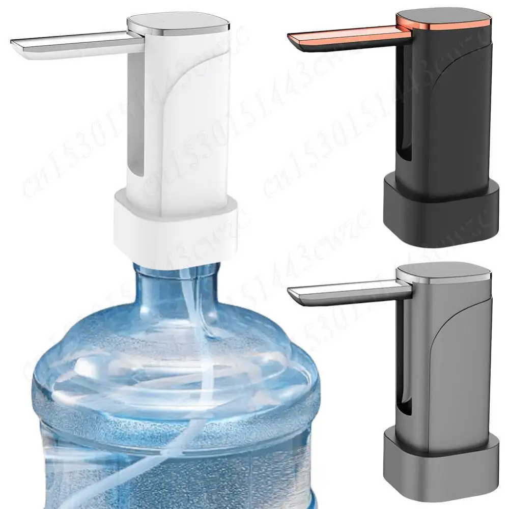 เครื่องจ่ายน้ำไฟฟ้าอัตโนมัติพับได้สวิตช์ดื่มแกลลอนเครื่องโถใส่น้ำชาร์จ USB ปั๊มน้ำดื่มไฟฟ้าแบบใหม่ 1