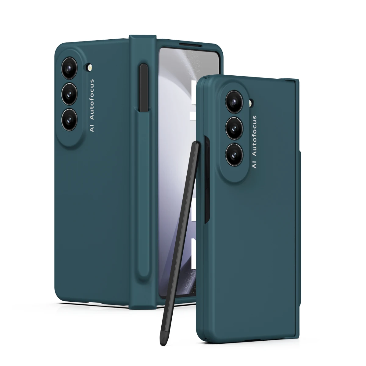Coque de téléphone Samsung Galaxy Z Fold 5 5G, pour Fold5 Slim S, support de fente pour stylo, charnière, couvercle en plastique avec protecteur d'écran avant_voghion.com