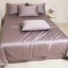 Premium Purple Soft Silky Bedding Set Twin Double Queen 4Pcs Reversible Duvet Cover Set Bed Sheet/Flat Sheet Pillowcases 4Pcs 2