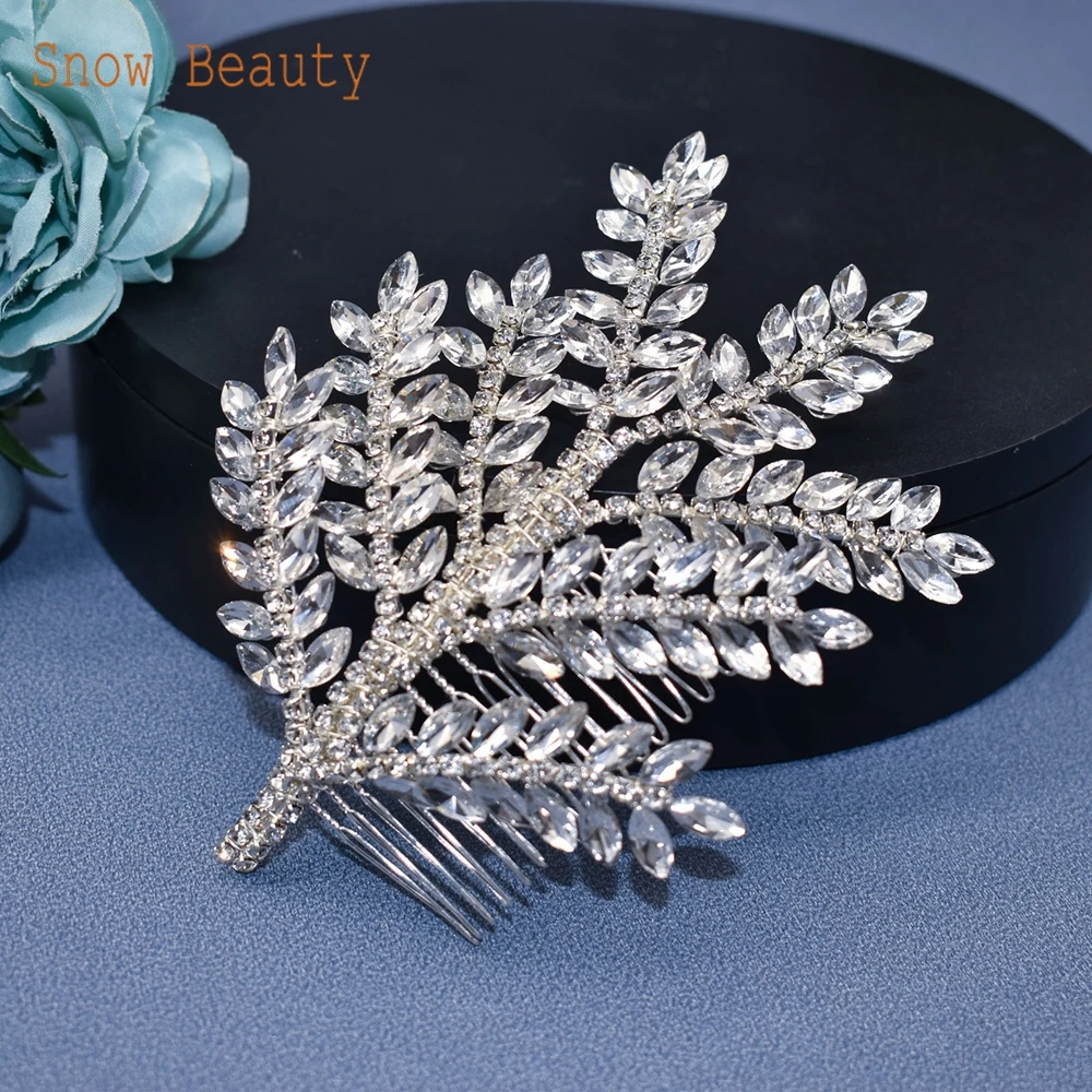 DZ020 Elegant Wedding Hair Combs for Bride Bridal Hair Clips Headpieces Jewelry Crystal Wedding Accessories Shiny Ornament