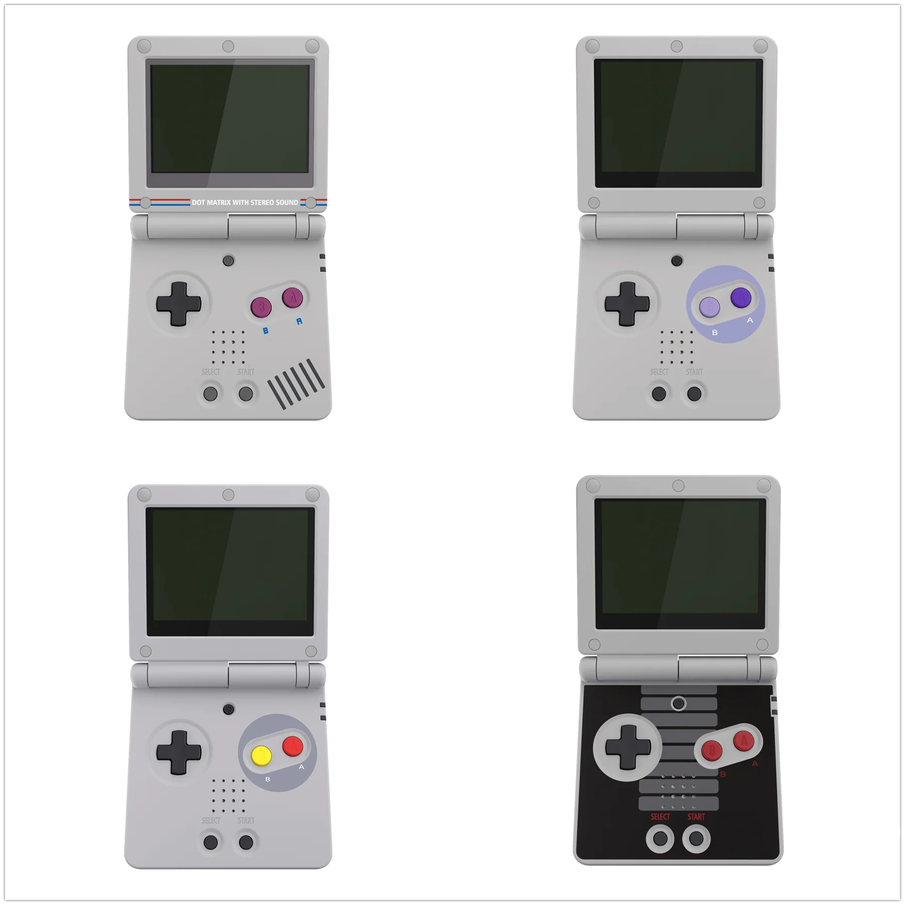 Habitação de Substituição Ips para Gameboy Advance sp Gba sp Soft Touch Atualizado Ips Personalizado e Lcd Padrão Extremerate Personalizado