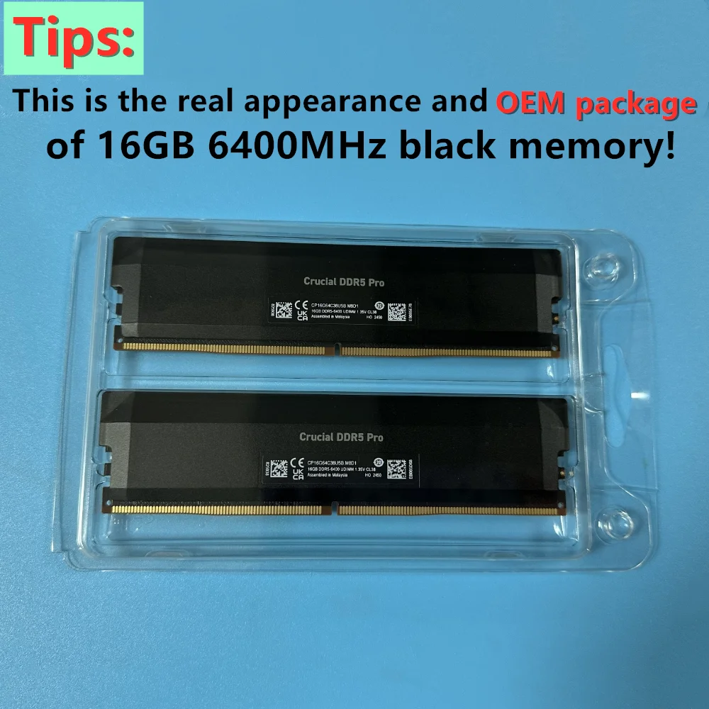 Crucial Pro Overclocking RAM 32GB 16GB DDR5 6000MHz Desktop Memory