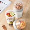 Breakfast Oatmeal Cup Fresh-keeping Cereal Nut Yogurt Salad Container Portable Food Box Double-layered Lunch Box Storage Jars 3