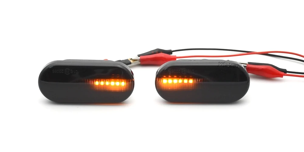 2PCS Scroll Blinker Lamp Dynamic Flashing LED Turn Signal Side Marker Light For Ford C-Max Fiesta MK6 Focus MK2 Fusion Galaxy