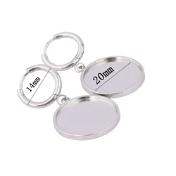 6 - Piece Stainless Steel Leverback Earring Blanks (20mm bezel)