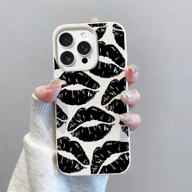 Red Lips Kiss Print Phone Case