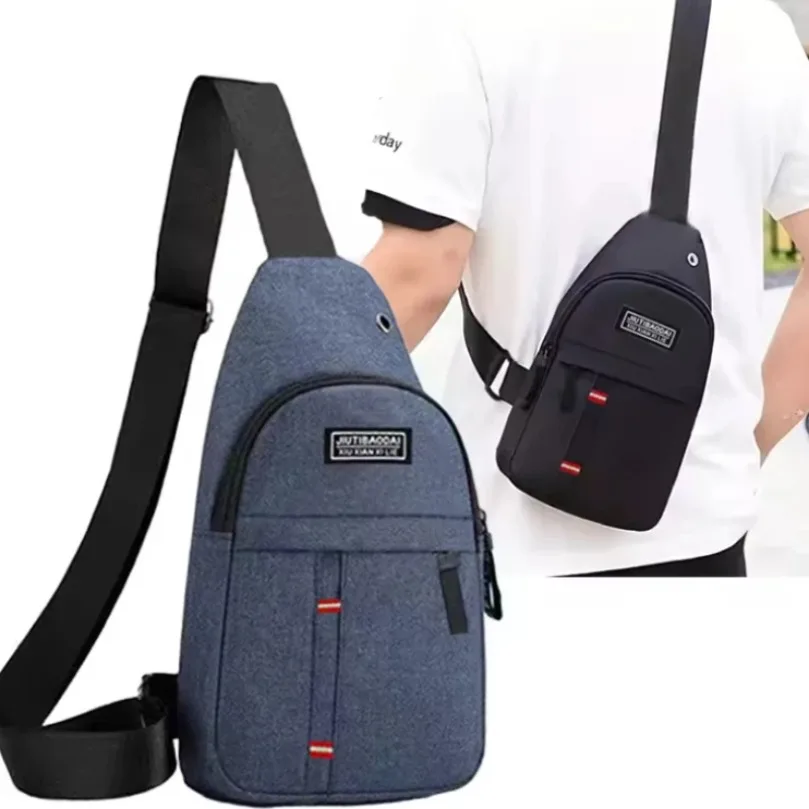 Borsa da petto regolabile per uomini e donne Borsa a tracolla singola con croce diagonale monospalla Borsa da petto in tessuto Oxford