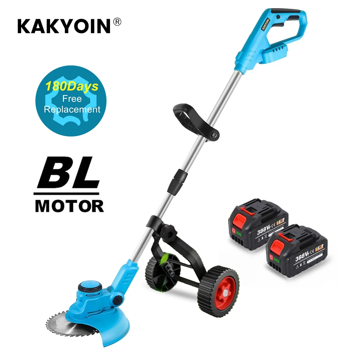 KAKYOIN20V8InchCordlessElectricLawnMowerBrushlessGrassTrimmer