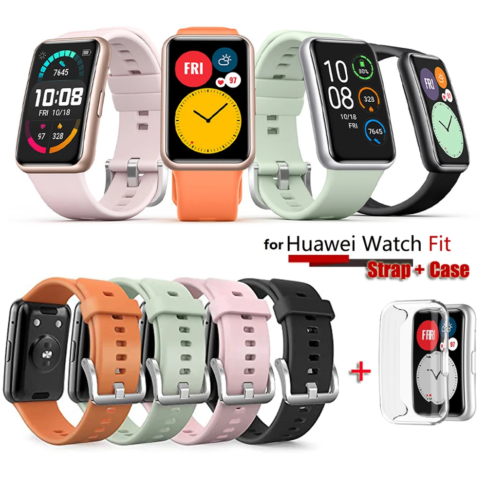 

Watchbands For Huawei Watch Fit Strap Silicone Replacement Strap For Huawei Watch Fit new Correa Bracelet Strap