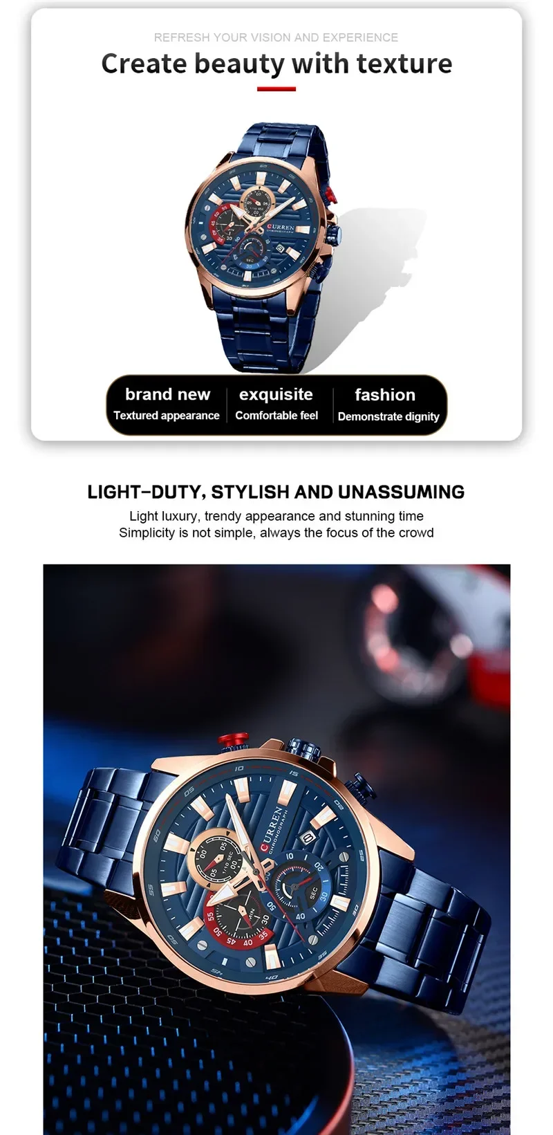 Curren 8415 Men's Watch description image 2
