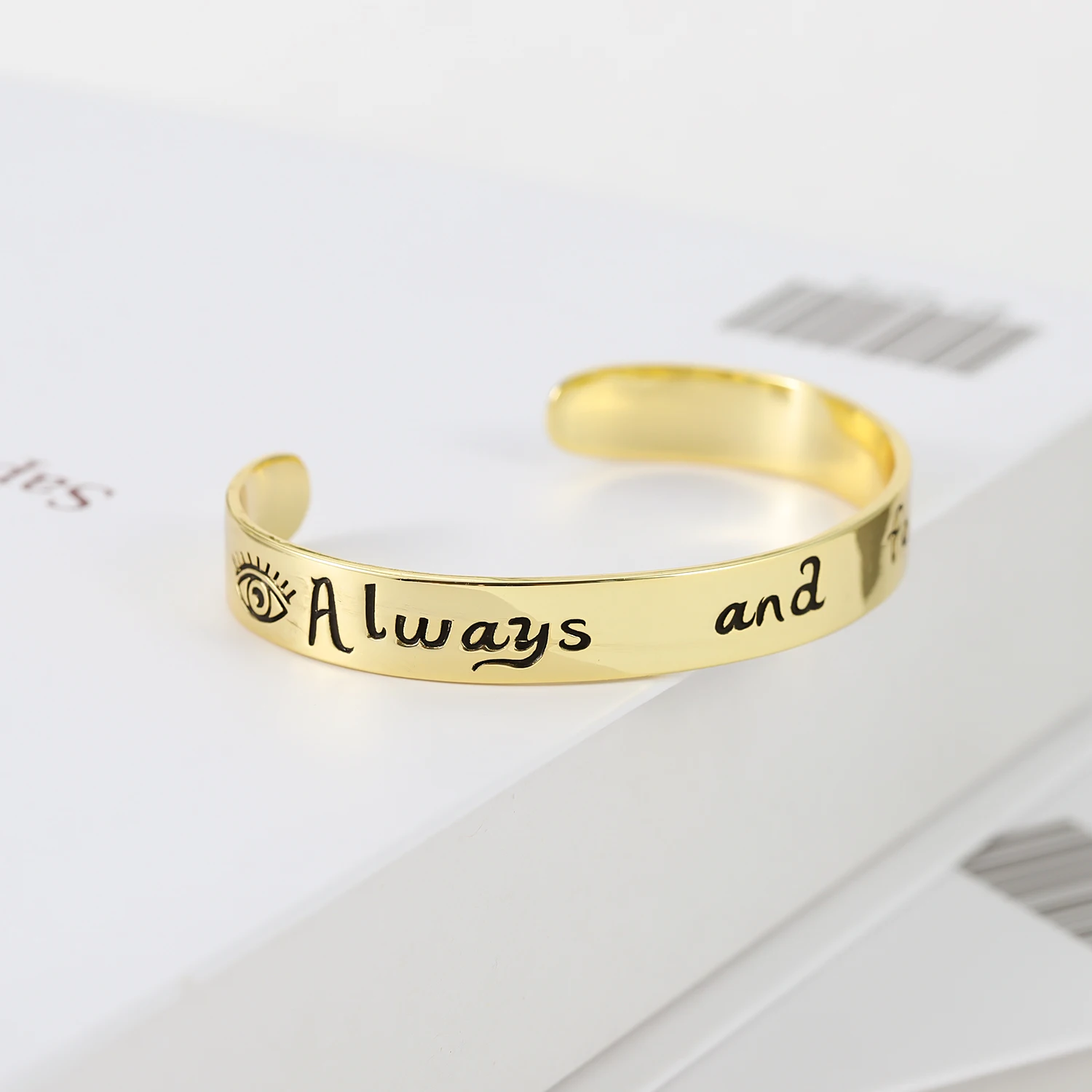 

"Always and Forver" Custom Enamel Bracelets Personalized Name Bracelets Jewelry for Girlfriend Bracelets for Men Couple Bracelet