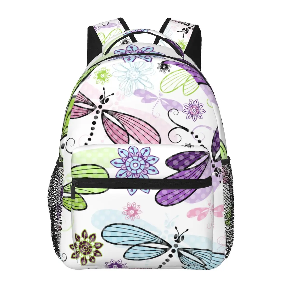 

Men Woman Backpack Dragonflies Painting Schoolbag for Female Male 2023 Fashion Bag Student Bookpack