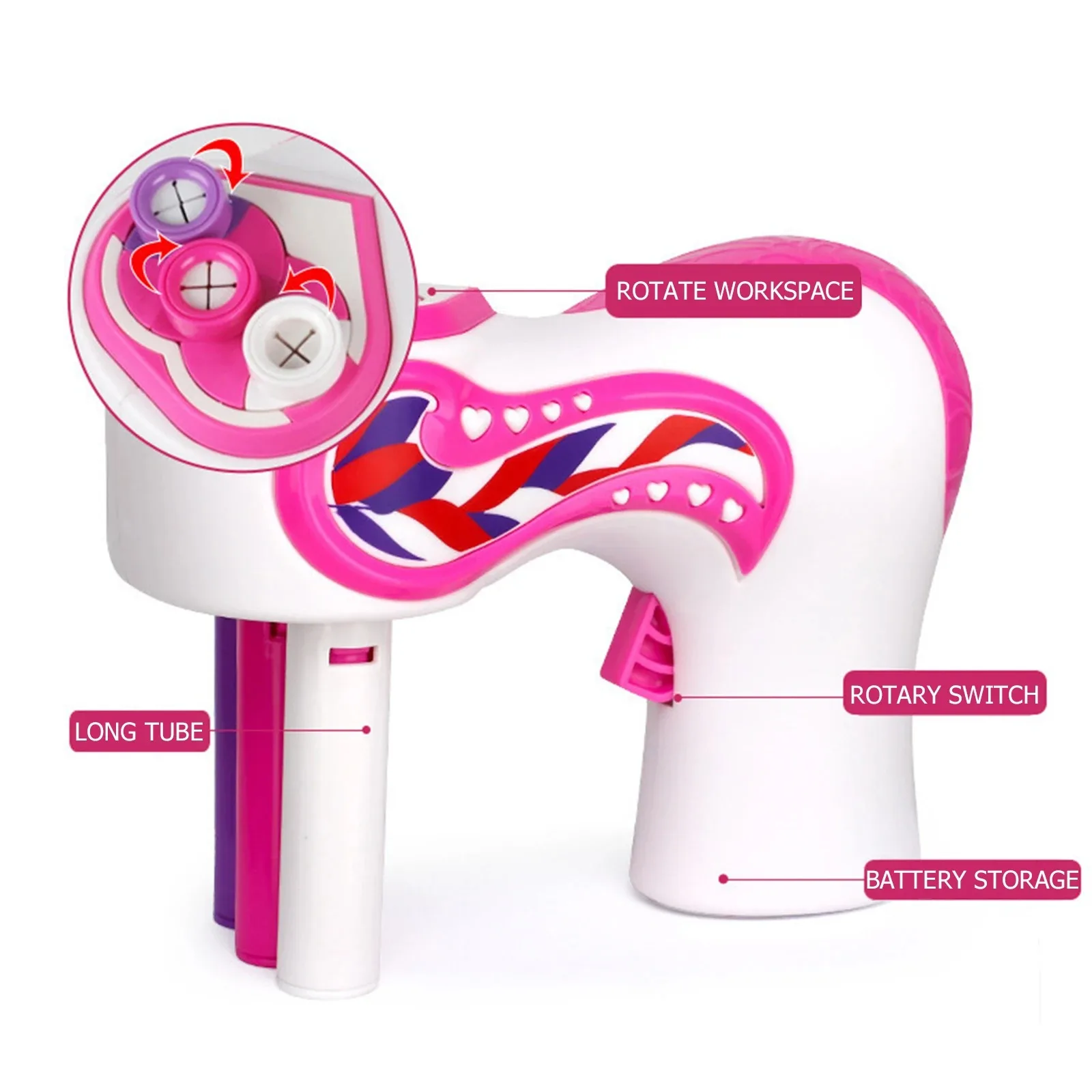 Christmas Children's Fully Automatic DIY Hair Weaving Machine, Hair Weaving Tools, Twisting Knitted Hair, Weaving Rolls,Twisting 6