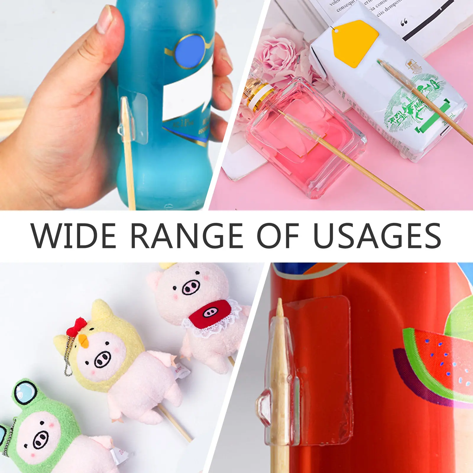 1 가방 휴대용 꽃다발 스티커, 음료, 과일, 간식, 꽃다발 DIY 포장 재료 고정 스티커