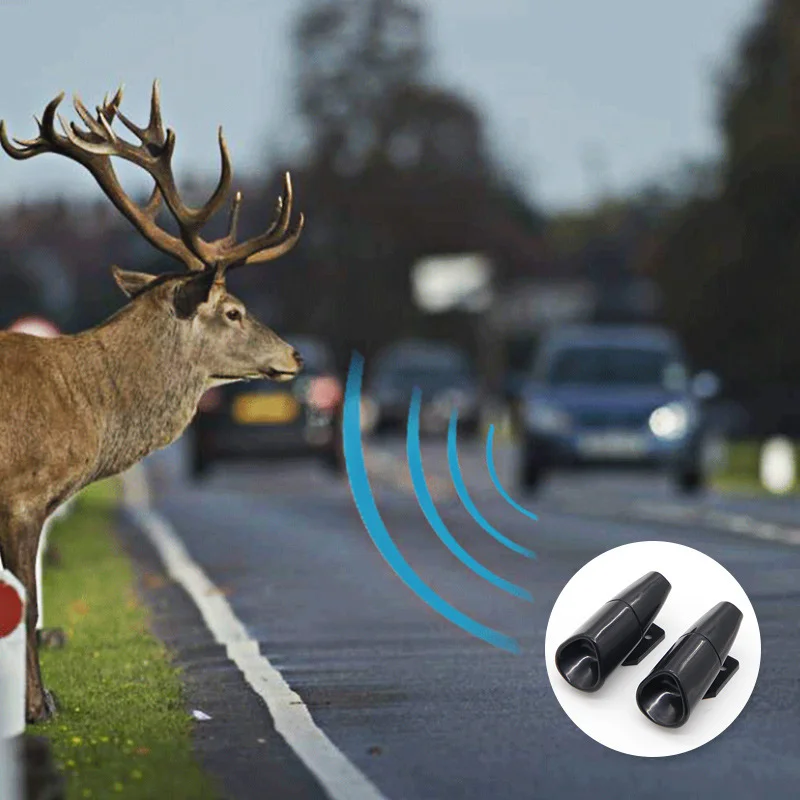 2Pcs Hidden Animal Repeller Deer Snake Car Alert Ultrasonic Warn Unit Trucks Motorcycles Safety Frequency Whistles Alarm Tools