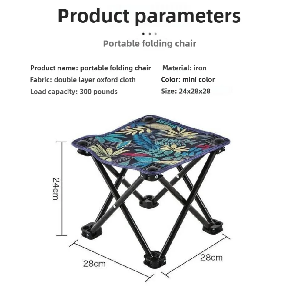 FZCSPEED Camping Stool Lightweight Chair Portable Foldable Stable Weight Capacity 300 Lbs For Fishing Camping
