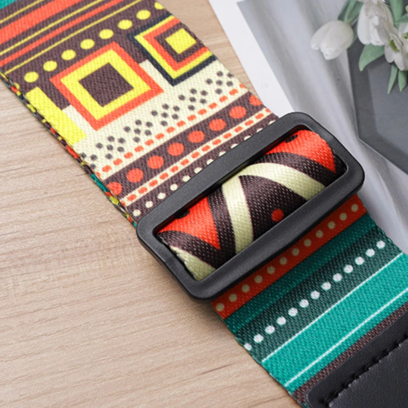 Guitar Strap Adjustable Leather Strap Folk Guitar Electric Bass Ukulele Accessories