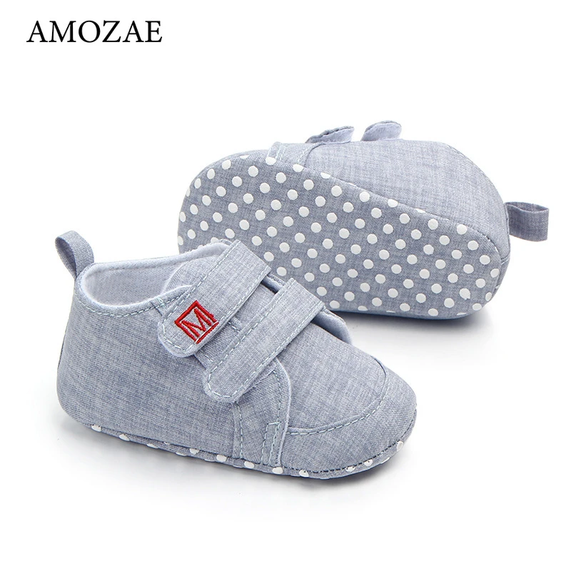 Zapatillas de primeros pasos para bebé, niño recién nacido, niño, niña, mezclilla, suave, zapatos cuna, 0 18M|Primeros pasos| - AliExpress