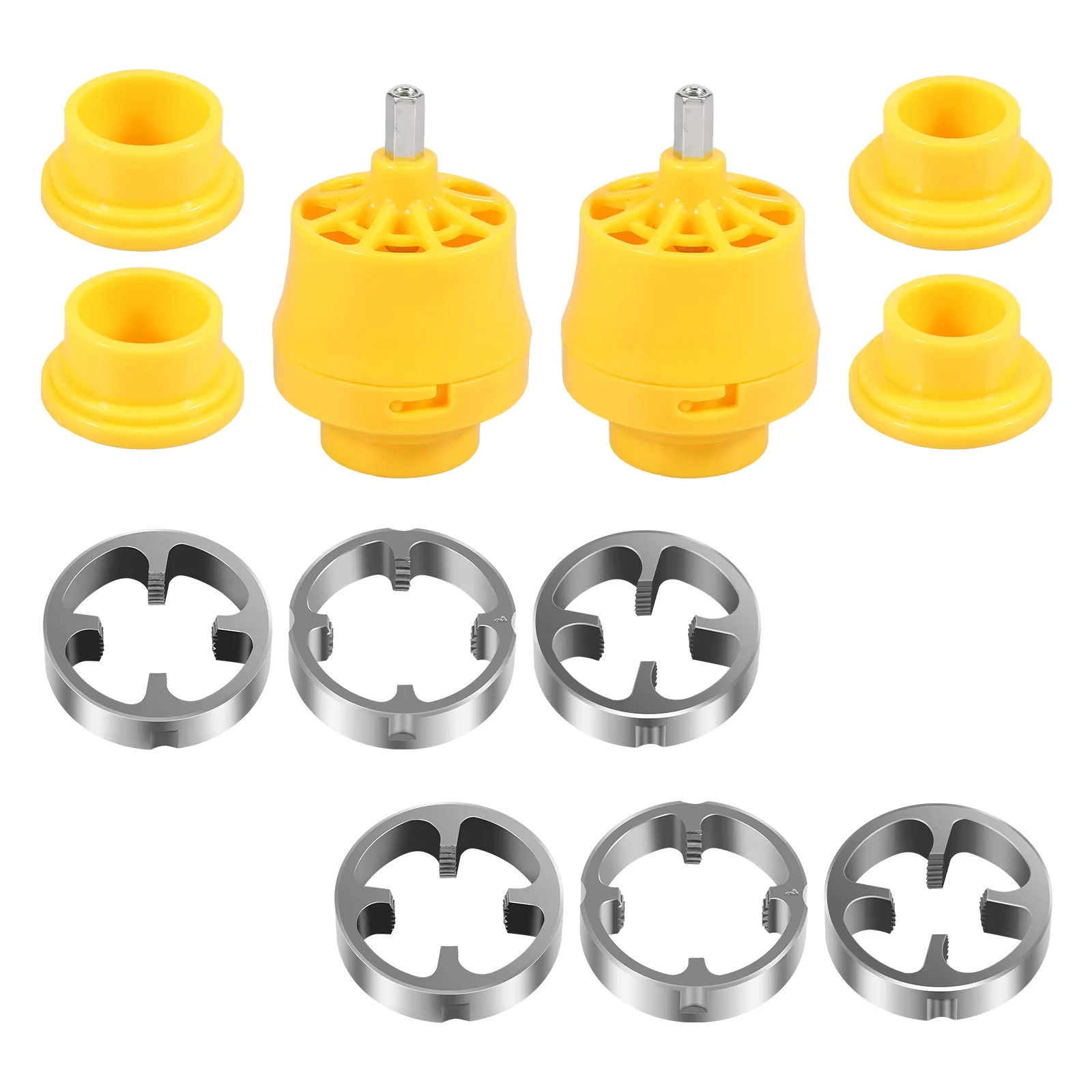 PVC thread Maker Tools Kit for Electric Drill Plastic Pipe Tap Die Pipe Threader Plumbing Tool for Cutting Pipe Threaders