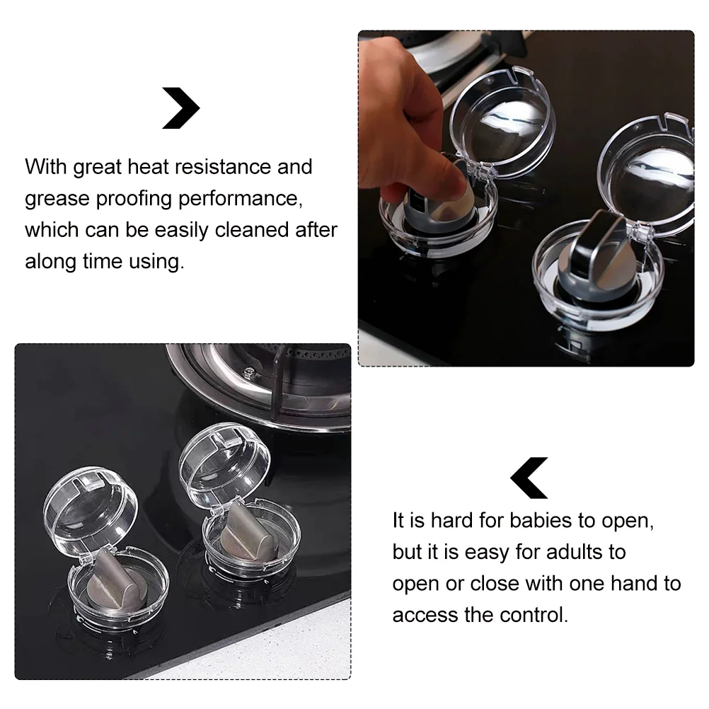 4 Pcs Gas Switch Cover Stove Knob Covers Cooker Safety Guard Kitchen Protection Home Security Universal Switch Safety Cover For