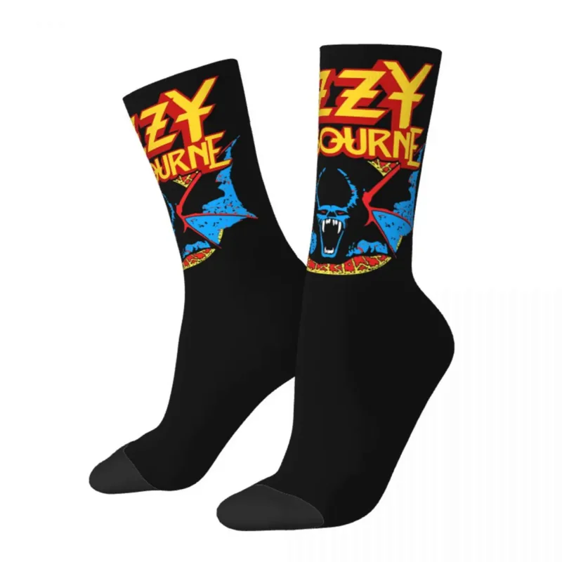 

Cool Ozzy Osbourne Rock Bat Prince Of Darkness Print Crew Socks Cute Middle Tube Socks Product Christmas Gifts for Women Men
