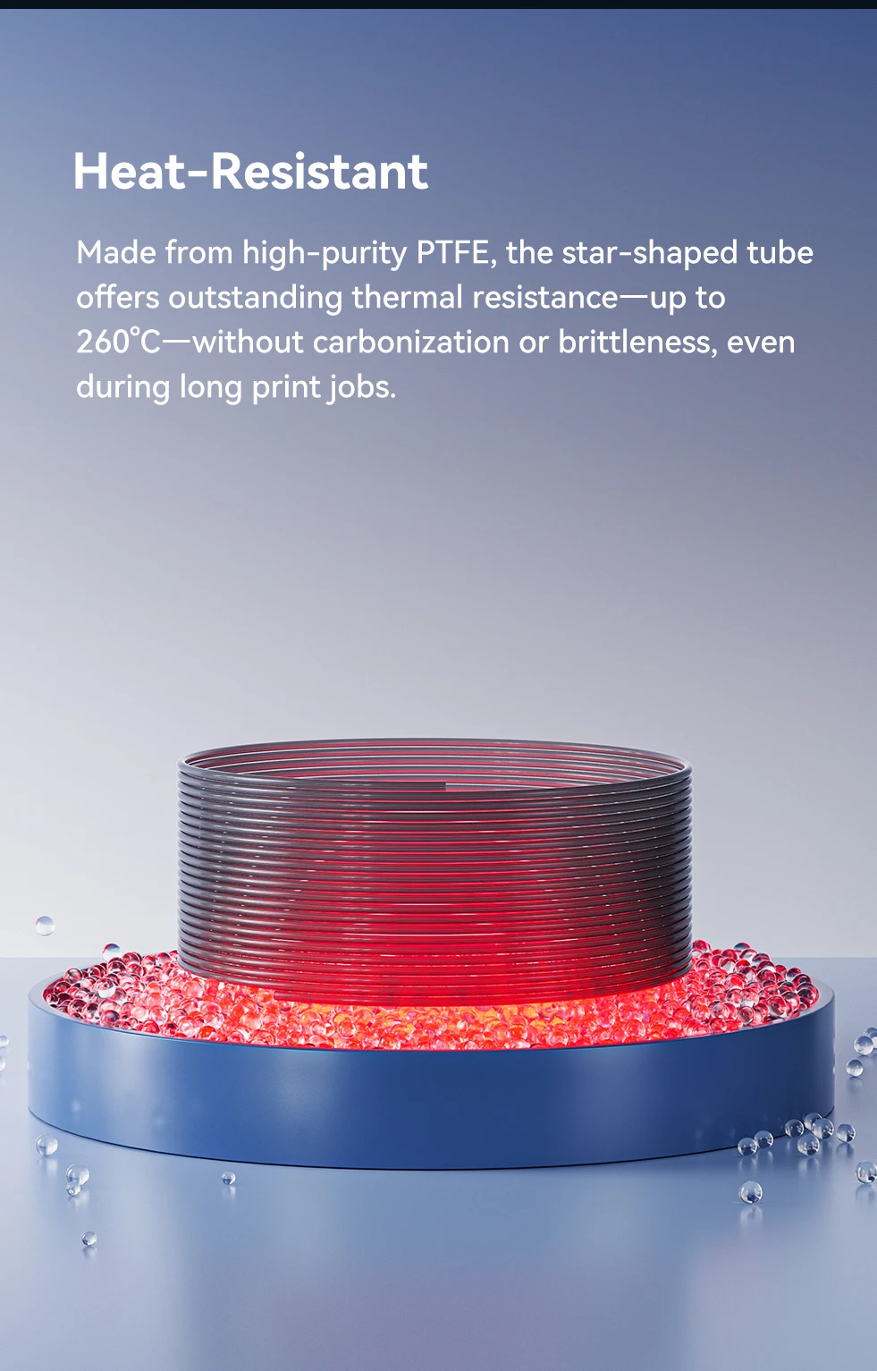 Creality 3D-Drucker-Zubehör, sternförmiges PTFE-Rohr mit geringem Widerstand, 4 m, ultraglatter Durchfluss, hitzebeständig, verbesserte Haltbarkeit – Detail 4
