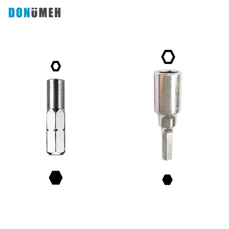 Adattatore convertitore da 4mm-6.35mm Set di punte di precisione Phillips scanalate cacciavite riparazione di punte da trapano Computer con fotocamera del telefono cellulare