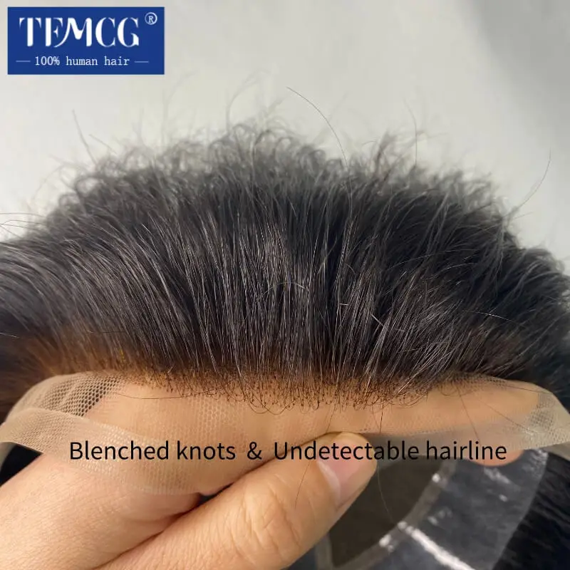 VERSALITE Male Hair Prosthesis Lace Pu Breathable Natural Human Hair Toupee Men Wig human hair toupee