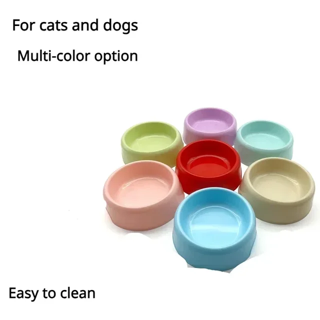 Solid Color Pets Plastic Dog Bowl Cat Food Bowl Round Single Thickened Eco-Friendly Dog Bowl Pet Supplies Dog Accessories Solid Color Pets Plastic Dog Bowl Cat Food Bowl Round Single Thickened Eco-Friendly Dog Bowl Pet Supplies Dog Accessories