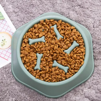 Pet Slow Feeder Dog Bowls Dishes Bloat Stop Puppy Food Water Bowl for Dog Cat Non Slip Slow Eating Puzzle Maze Fun Feeding Bowl 3