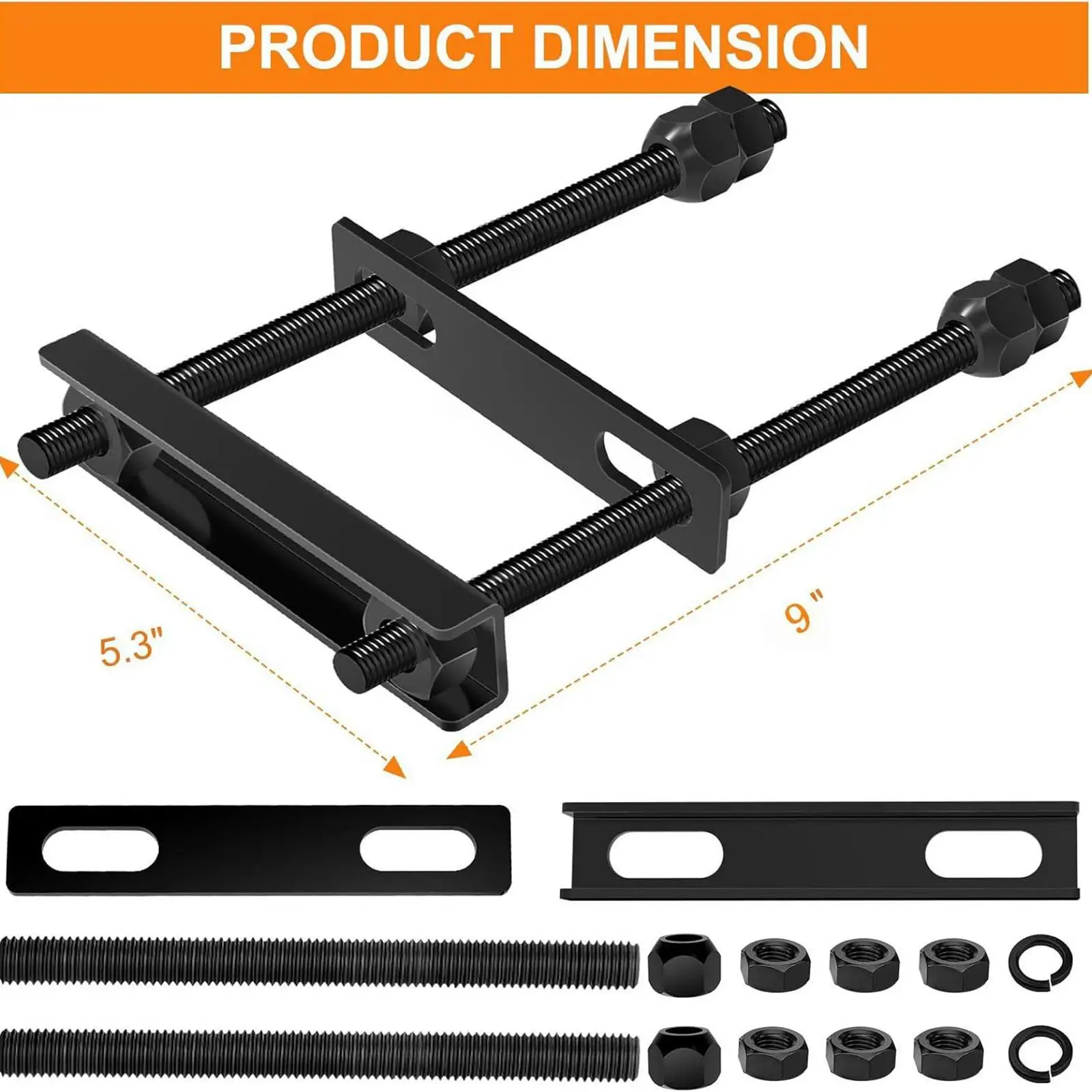 Versatile Spare Tire Carrier Metal Wheel Bracket Mount for Utility Trailer Boat Offroad Tire Replacement