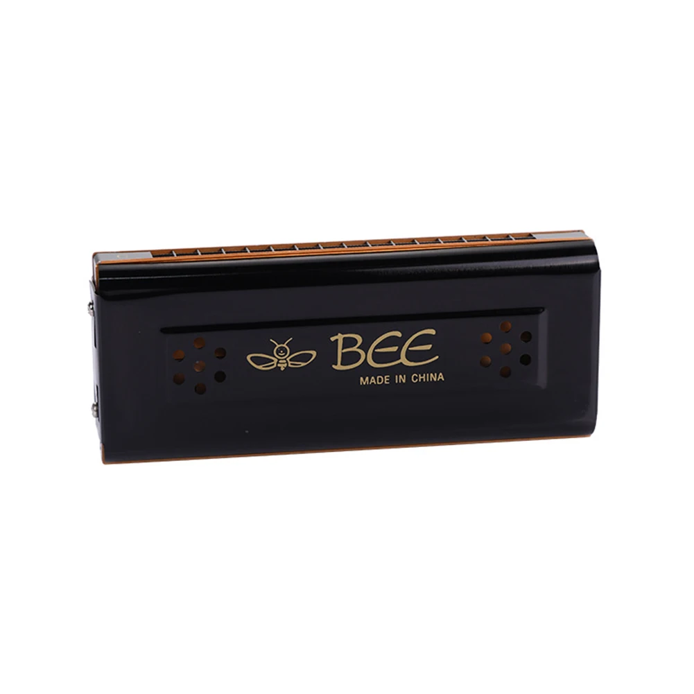 High Quality Musical Instruments Harmonica Two-tone Harmonica Metal Body 130mmx55mmx23mm 16 Holes Double-sided Tremolo