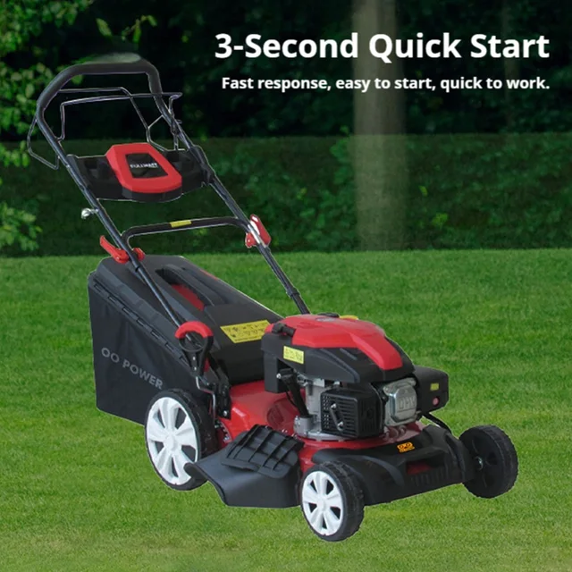 High Power Lawn Mower 18 Inch 4 Stroke Engine Self Propelled Hand Push Type Home Garden Grass Cutter Lawn Maintenance Tool 3