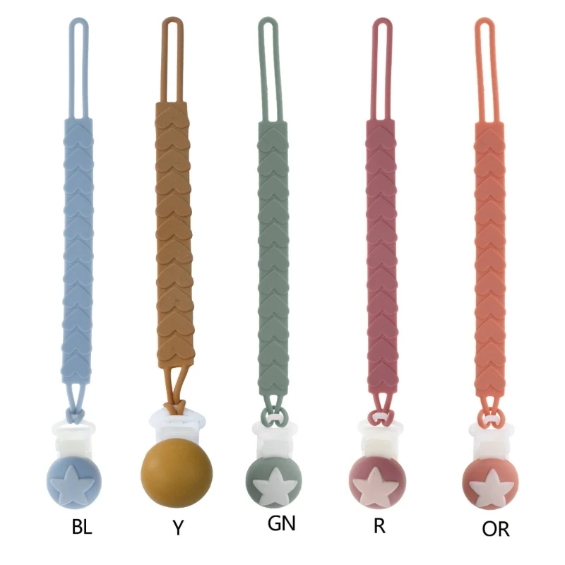

Baby Pacifier Clip Chain Teething Chain Infant Clamp Dummy Nipple Holder Leash Newborn Chew Pendant Accessories