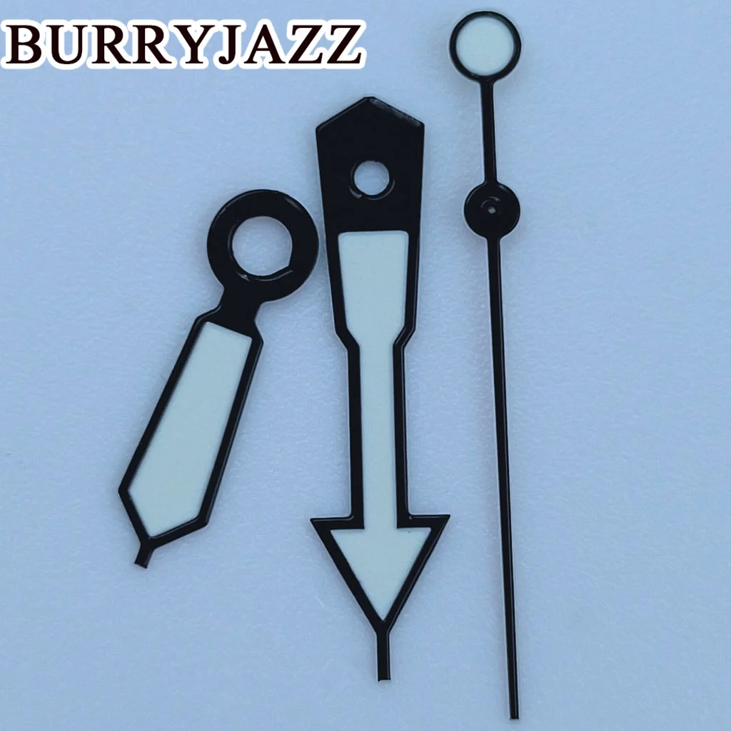 BURRYJAZZ NH35 NH36 NH38 7S26 7S36 4R35 4R36 시계 바늘 블랙 블루 화이트 오렌지 그린 레드 손 녹색 빛나는