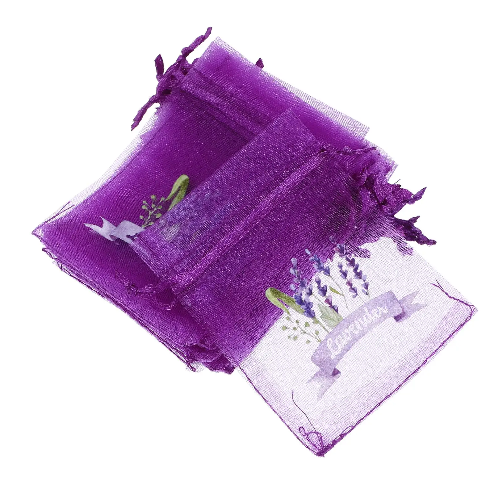 20 Pcs Lavender Bag Gauze Sachets Empty Drawstring Soft Breathable Mesh Storage Wardrobe Aromatherapy Fragrance