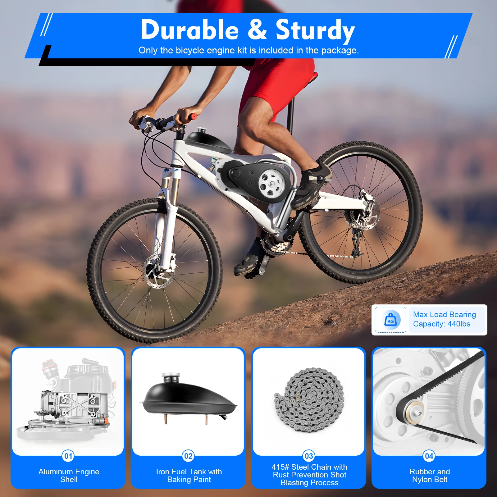 Gas Engine Gas Bicycle Conversion Kit 100cc Bicycle Stroke Bicycle