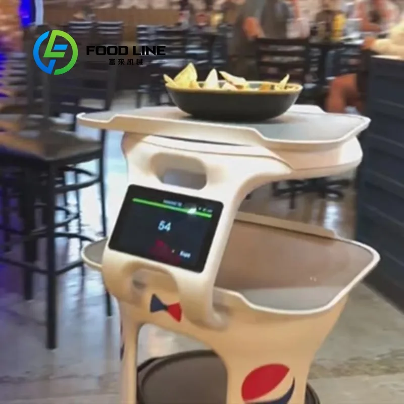 Robot personalizzato per la consegna intelligente di cibo con sistema automatico di evitamento ostacoli, macchina per il servizio di ristorazione per ristoranti, hotel e catering. - immagine 5