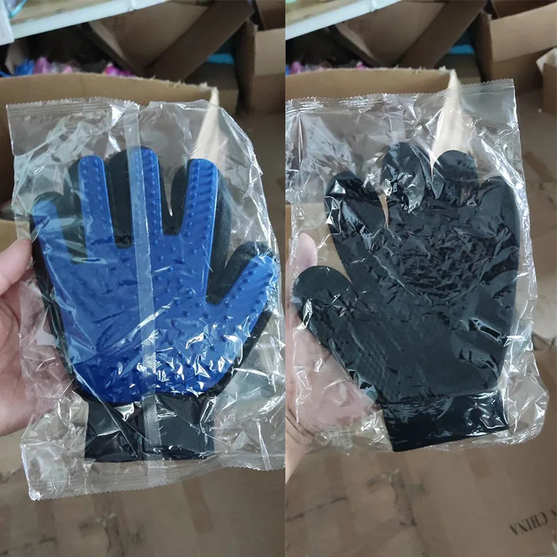Rubber Pet Grooming Gloves for Cat and Dog Bathing