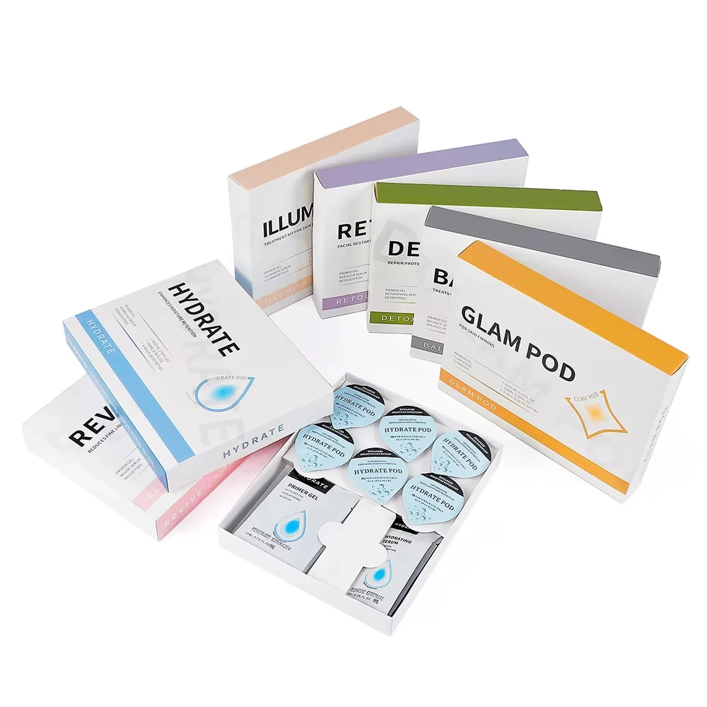 Oxygenation Facial Capsule Skin Whitening DETOX GLAM CO2 Bubble Oxygen Pods Facial Serum Kit for Skin Whitening