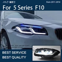 F10 5 시리즈 용 자동차 조명 2011-2016 F11 F18 LED 헤드 라이트 업그레이드 G38 디자인 DRL 다이나믹 트렁크 신호 프로젝터 렌즈 어셈블리