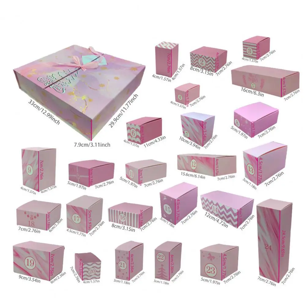DIY Christmas Advent Calendar Boxes Empty Box to Fill 24-Day Christmas Countdown Calendar Gift Box christmas countdown calendar christmas advent calendar