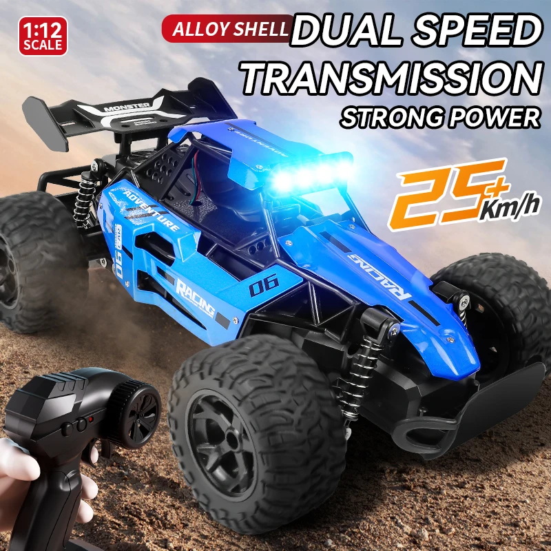 DK057 2WD   ڵ 25KM/H   RC Ʈ 2.4G Rc ڵ (LED Ʈ ) Monster Truck  ڵ 峭 ο