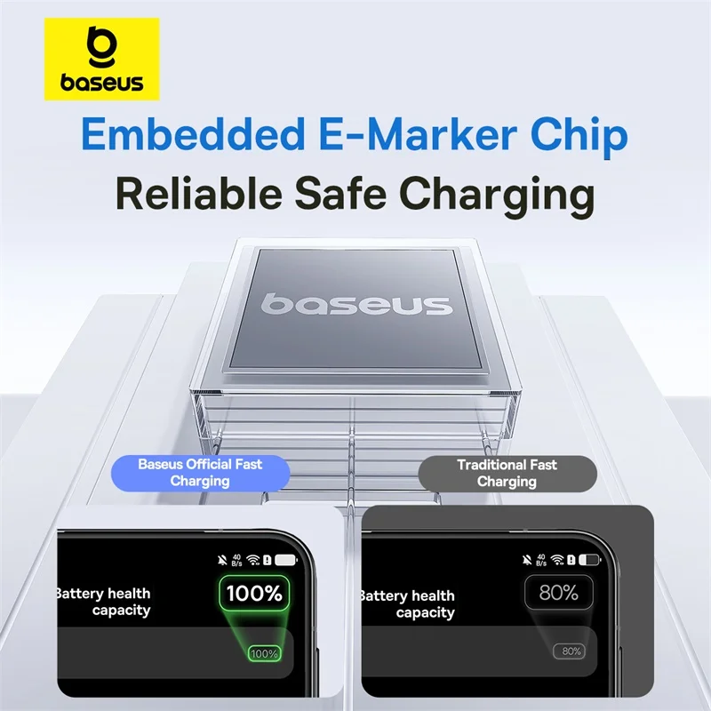 Baseus 100W USB Cable  LED Display USB Cable Type C For Huawei Honorfor Tablet Fast Charging Data Wire