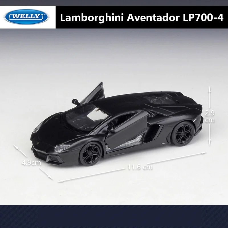 ミニカー Lamborghini lp700-4 black new LAMBORGHINI AVENTADOR LP 700-4 MINICAR COLLECTION 4 KYOSHO 1