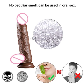 Manual Soft Rubber Dildo Masturbation G-spot Orgasm Life like Big Penis Skin-friendly Dildo for Women Eroticos Sexy Toys 3