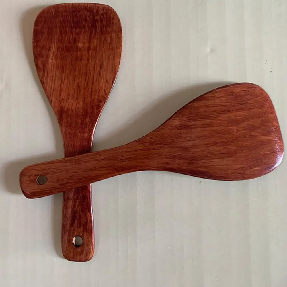 22cm Wood Rice Paddle Long Handle Wooden Rice Spatula Spoon Shovel Lacquerless Pan Cooking Tableware Kitchen Utensil Gadget