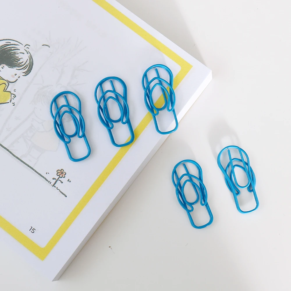 Paper Clips 10 pcs house slipper shape Bookmark Office Stationery