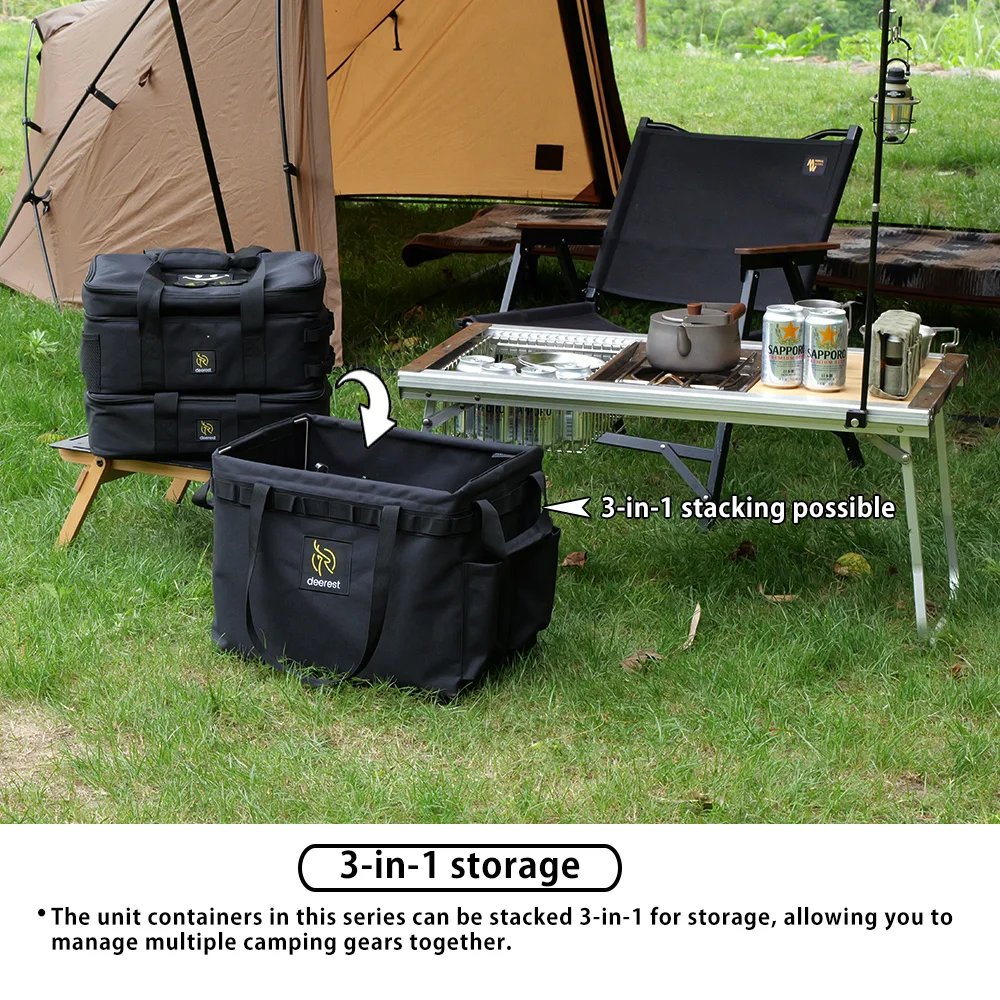 Deerest IGT Unit Basic Set Storage Bag 900D Oxford Cloth Outdoor Camping Portable Multifunctional Picnic Cookware Storage Bag 6