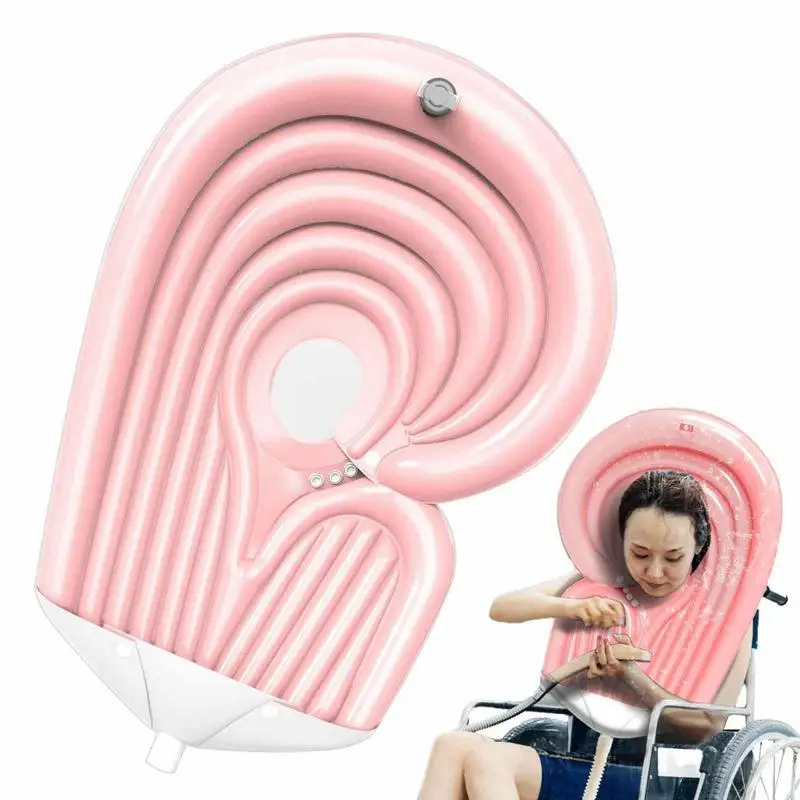 

Portable Shampoo Bowl Inflatable Basin For Hair Washing Lightweight Washing Station Self Washing Sink For Wheelchair Handicapped